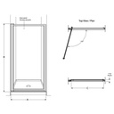 Fleurco M2-2123 Montreal Pivot Door 65 Chrome Clear 2