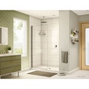 Fleurco EST34 Siena Solo Pivot Shower Shield 75 Brushed Nickel 1