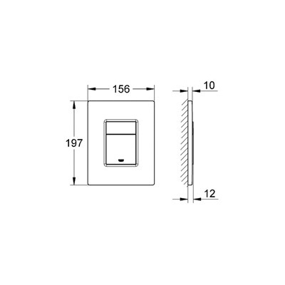 Grohe 38732000 Skate Cosmopolitan Actuator Plate Chrome 2