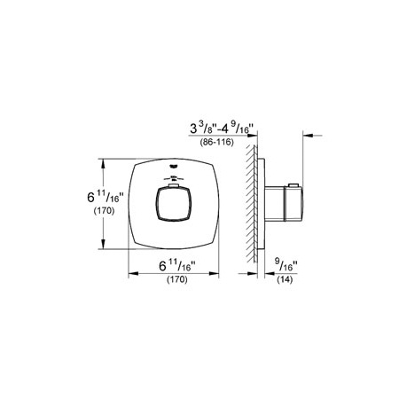 Grohe 19940000 Grandera Custom Shower Thermostatic Trim Chrome 2