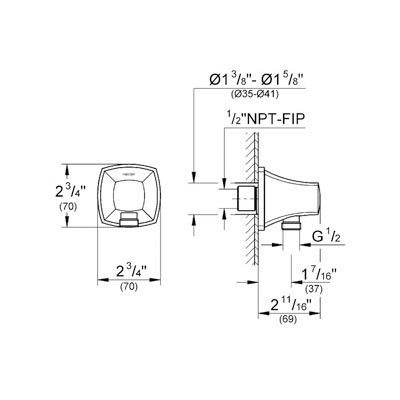 Grohe 27971EN0 Grandera Wall Union Brushed Nickel 2