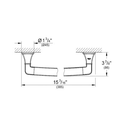 Grohe 40633000 Grandera 15&quot; Bath Grip Chrome 2