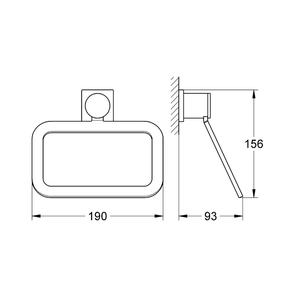 Grohe 40339000 Allure Towel Ring Chrome 2