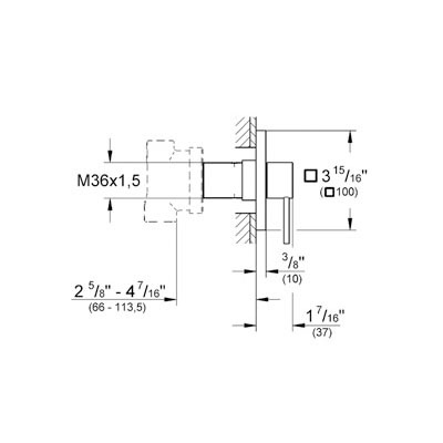 Grohe 19591000 Allure 5 Port Diverter Trim Chrome 2