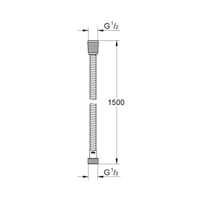 Grohe 28143000 59&quot; Duralife Metal Hose Chrome 2