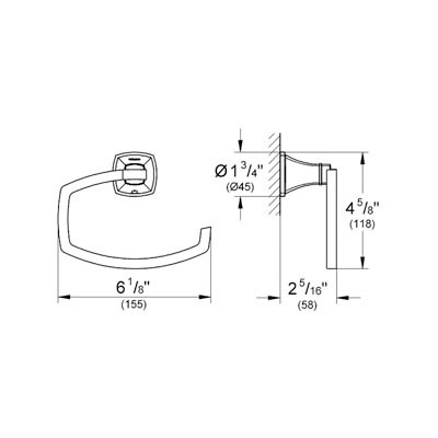 Grohe 40625000 Grandera Paper Holder Chrome 2