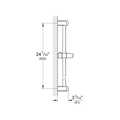 Grohe 27523000 Tempesta Contemporary 24&quot; Shower Bar Chrome 2