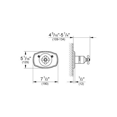 Grohe 19612EN0 Seabury THM Trim Cross Handle Brushed Nickel 2