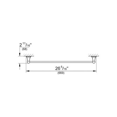 Grohe 40157000 Seabury Towel Bar Chrome 2