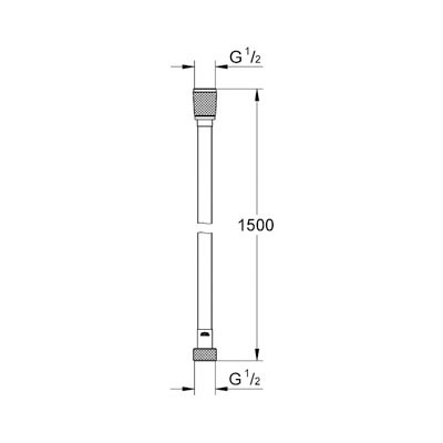 Grohe 28364000 SilverFlex Non Metallic Hose 59&quot; Chrome 2