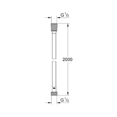 Grohe 27137000 SilverFlex Non Metallic Hose 79&quot; Chrome 2