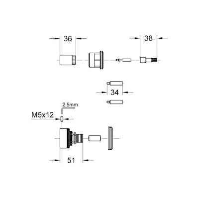 Grohe 47653000 Extension Kit For 32123 34125 34126 2