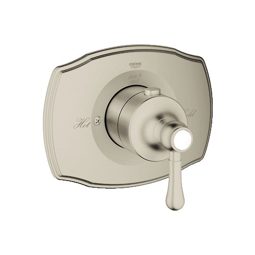 Grohe 19839EN0 Grohtherm 2000 Authentic Custom Shower Thermostatic Trim With Control Module Brushed Nickel 1