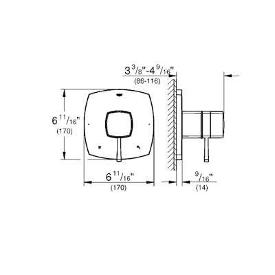 Grohe 19946EN0 Grandera Dual Function Pressure Balance Trim With Control Module Brushed Nickel 2