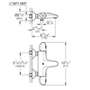 Grohe 34159003 Grohtherm 1000 THM External Bath And Shower Mixer Chrome 2