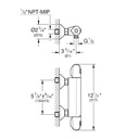 Grohe 34150003 Grohtherm 1000 THM External Shower Mixer Chrome 2