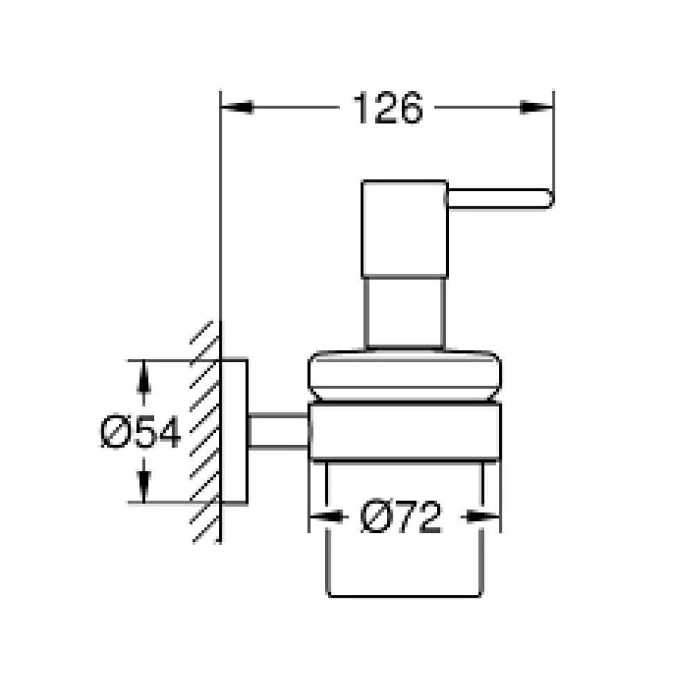 Grohe 40448001 Essentials Soap Dispenser With Holder Chrome 2