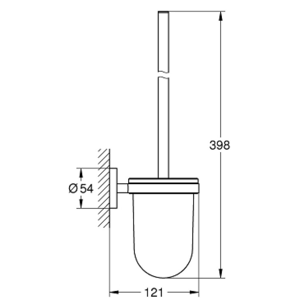 Grohe 40374001 Essentials Toilet Brush Set Chrome 2