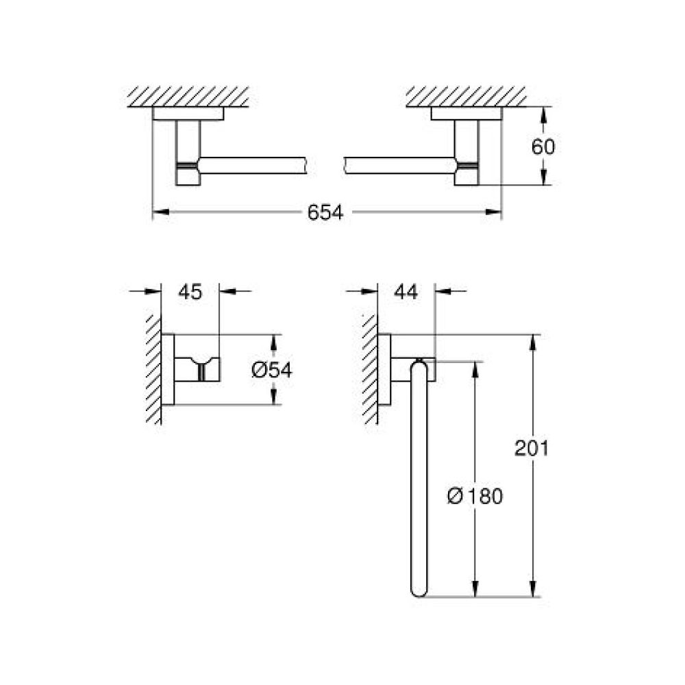 Grohe 40821EN1 Essentials City Restroom Accessories Set Brushed Nickel 2