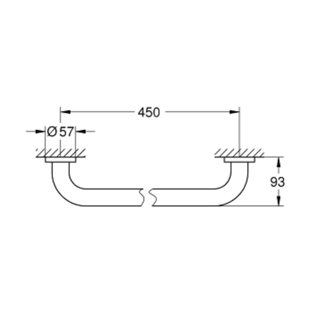 Grohe 40793001 Essentials 18&quot; Grip Bar Chrome 2