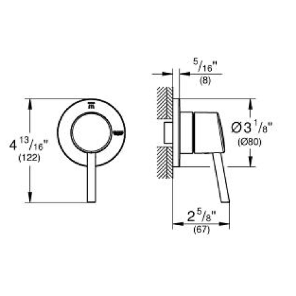 Grohe 29104EN1 Concetto 2 Way Diverter Brushed Nickel 2