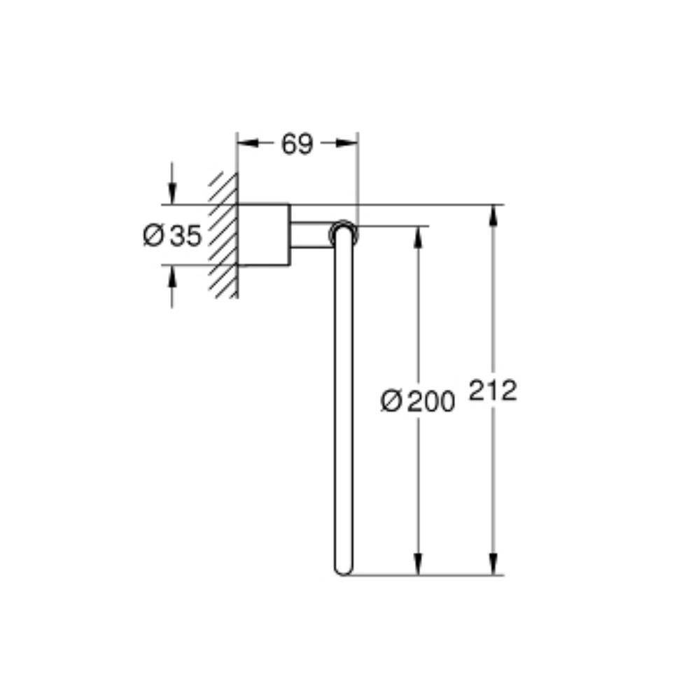 Grohe 40307EN3 Atrio Towel Ring Brushed Nickel 2