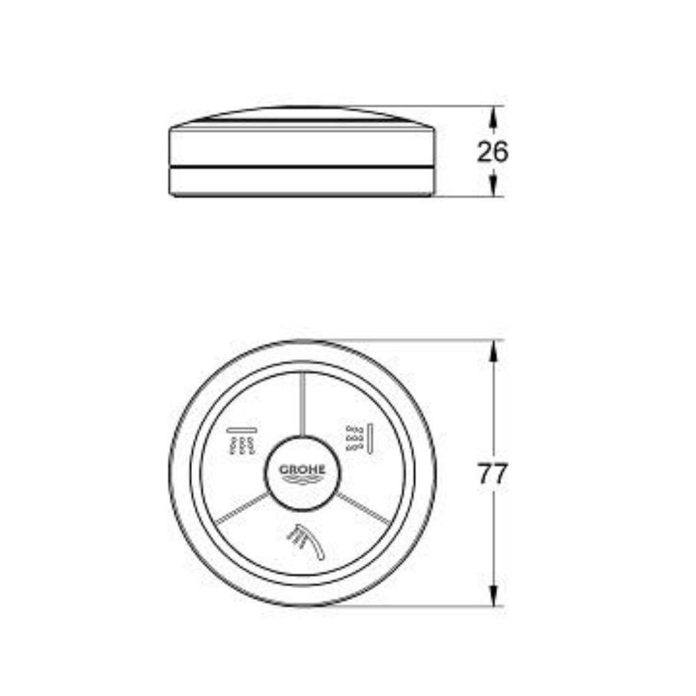 Grohe 48113000 Remote Control Chrome 2