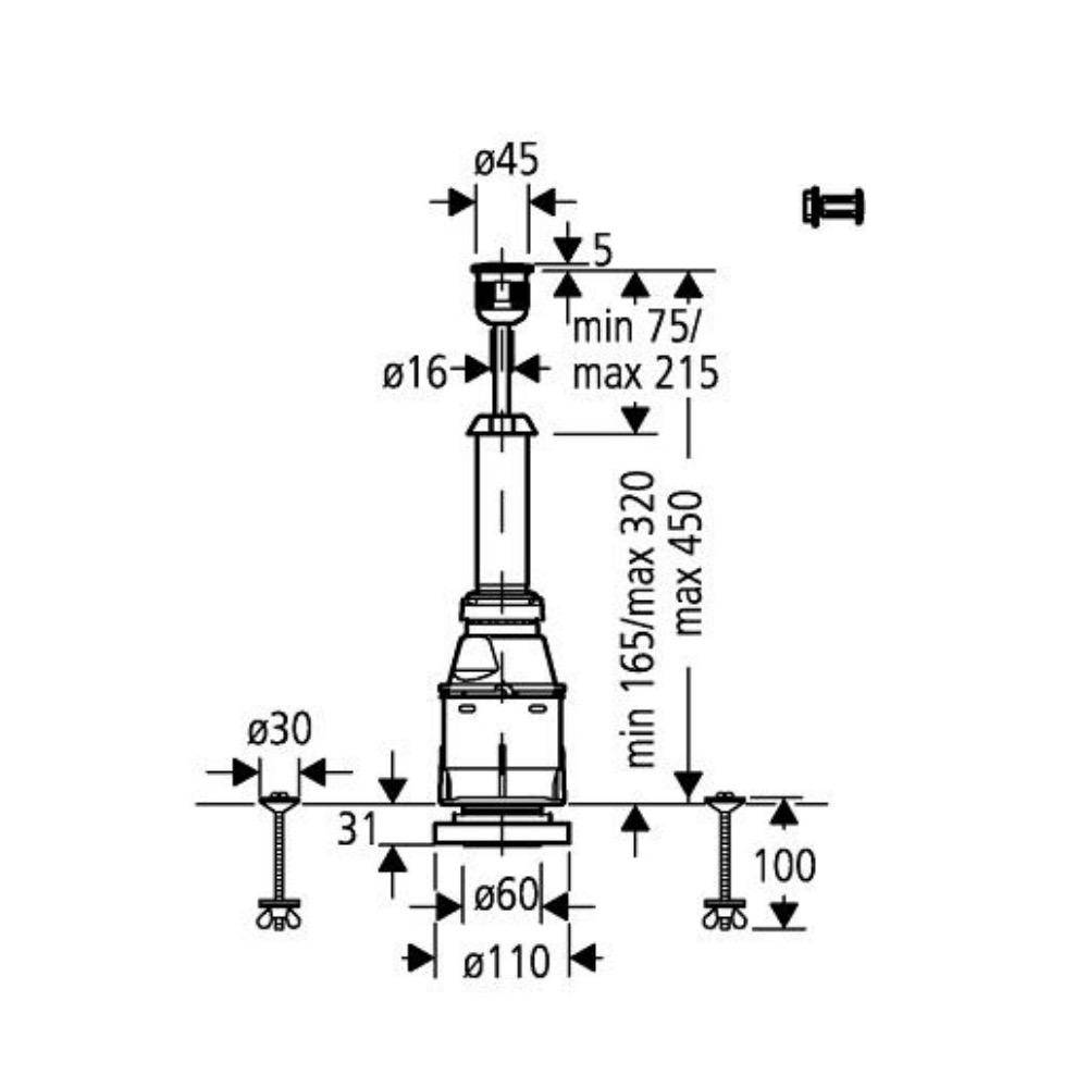 Grohe 37085PI0 Servo Discharge Valve Chrome 2