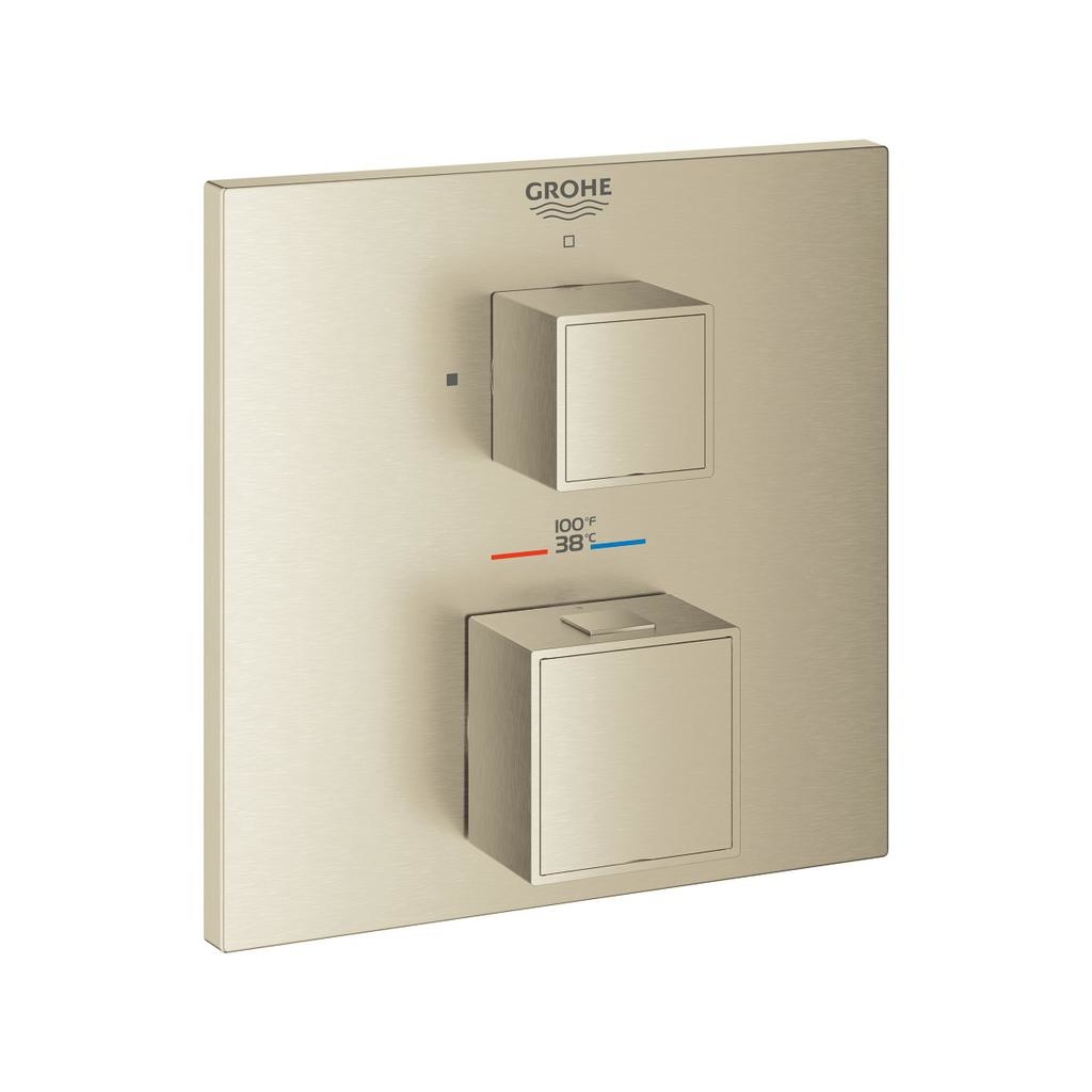 Grohe 24157EN0 Grohtherm Cube Single Function Thermostatic Trim Brushed Nickel 1