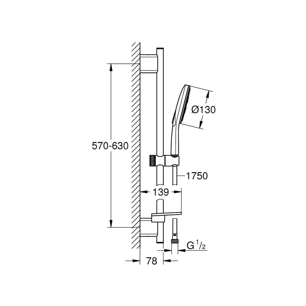 Grohe 26547000 Rainshower SmartActive 130 Shower Set Chrome 3