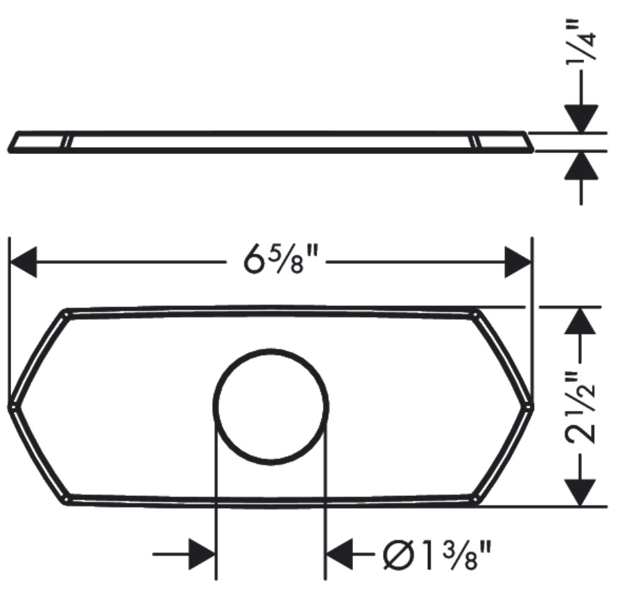 Hansgrohe 04819670 Base Plate For Single Hole Faucets