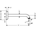 Hansgrohe 04826670 Showerarm 9&quot;