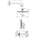 Hansgrohe 04955670 Pressure Balance Tub/Shower Set 2.5 Gpm