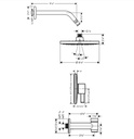 Hansgrohe 04956000 Pressure Balance Tub/Shower Set 1.75 Gpm