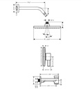 Hansgrohe 04963670 Pressure Balance Tub/Shower Set 1.5 Gpm