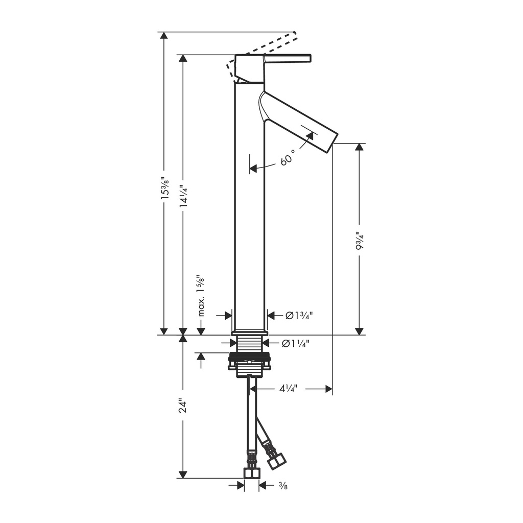 Hansgrohe 10103001 Single-Hole Faucet 250 1.2 Gpm