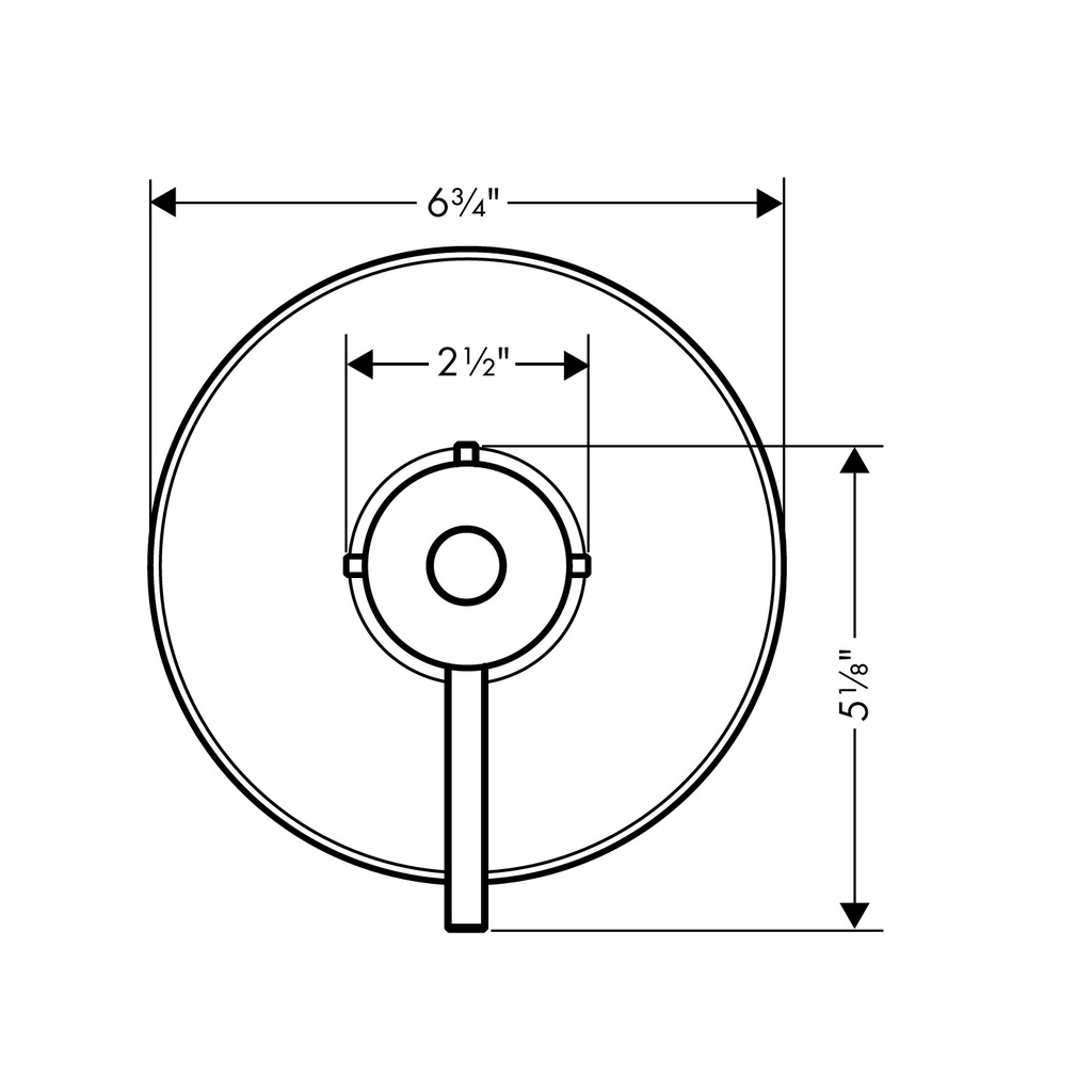 Hansgrohe 10407001 Axor Starck Pressure Balance Trim