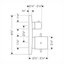 Hansgrohe 10700251 Thermostatic Trim With Volume Control