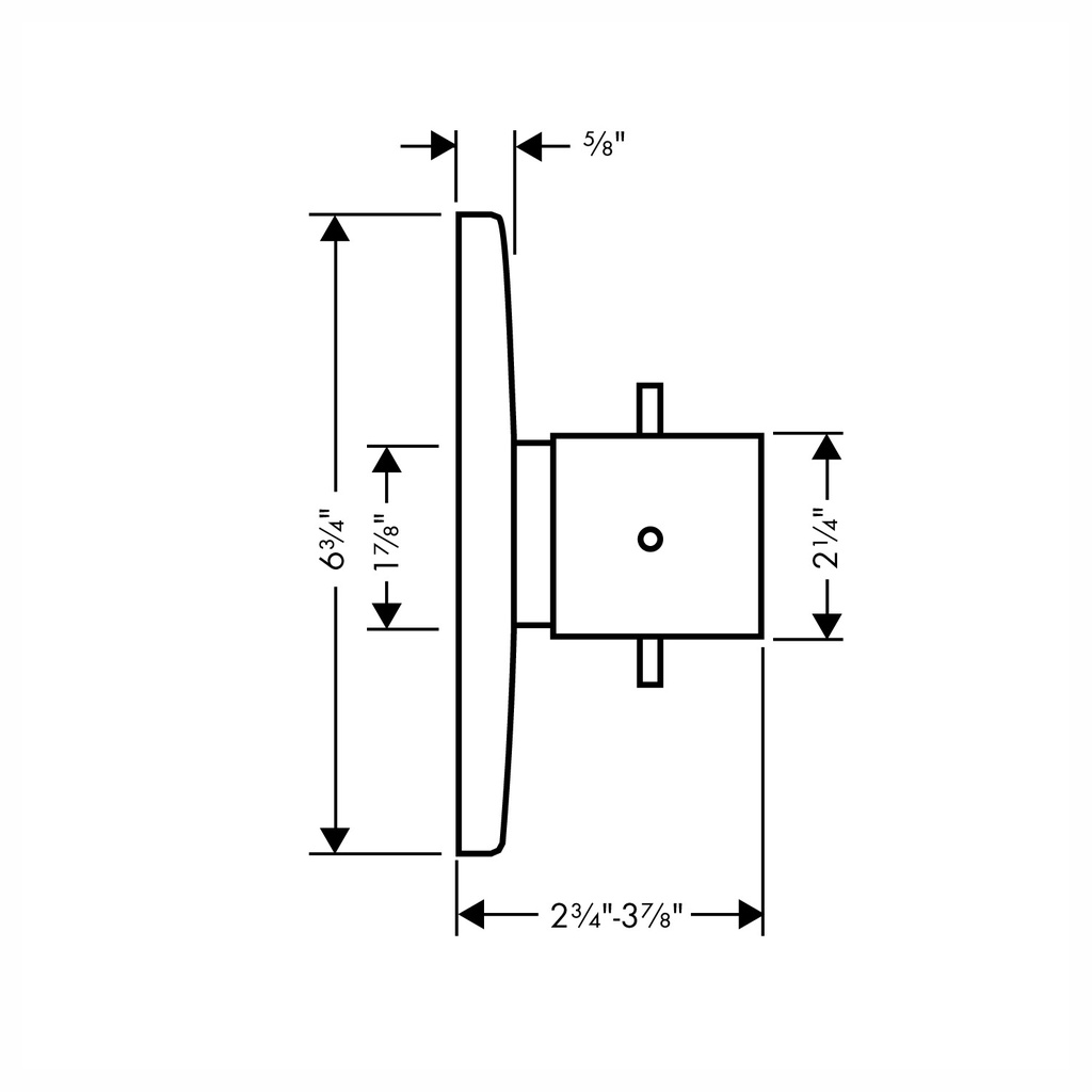 Hansgrohe 10715341 Thermostatic Trim