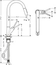 Hansgrohe 10821341 Higharc Kitchen Faucet 2-Spray Pull-Down 1.75 Gpm