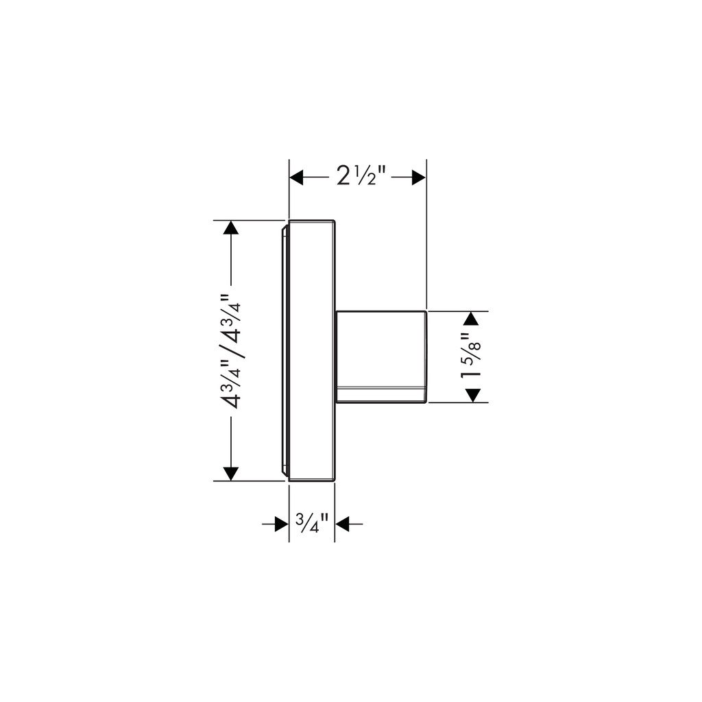 Hansgrohe 10972251 Volume Control Trim 5&quot; X 5&quot;