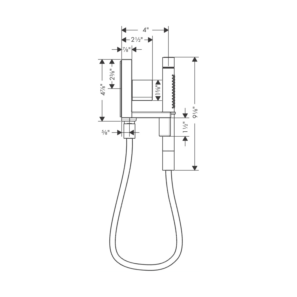 Hansgrohe 12651001 Handshower Module Trim 5&quot; X 5&quot; 1.75 Gpm