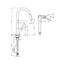 Hansgrohe 12806801 Higharc Kitchen Faucet 2-Spray Pull-Down 1.5 Gpm