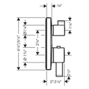 Hansgrohe 15712701 Ecostat Thermostatic Trim With Volume Control