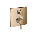 Hansgrohe 15714141 Ecostat Square Thermostatic Trim With Volume Control And Div - Brushed Bronze