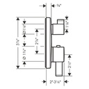 Hansgrohe 15757141 Ecostat S Thermostatic Trim With Volume Control