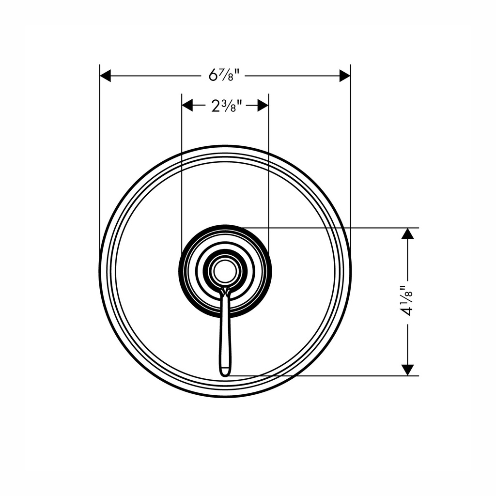 Hansgrohe 16508001 Axor Montreux Pressure Balancelever Trim