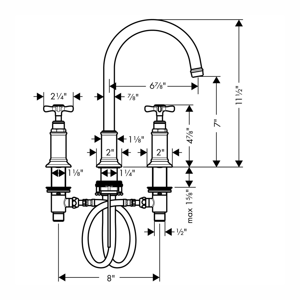 Hansgrohe 16513821 Axor Montreux Widespread