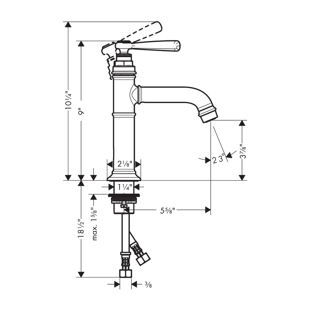 Hansgrohe 16516001 Single-Hole Faucet 100 1.2 Gpm