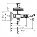 Hansgrohe 16556001 2-Handle Wall-Mounted Tub Filler With Lever Handles And 1.8